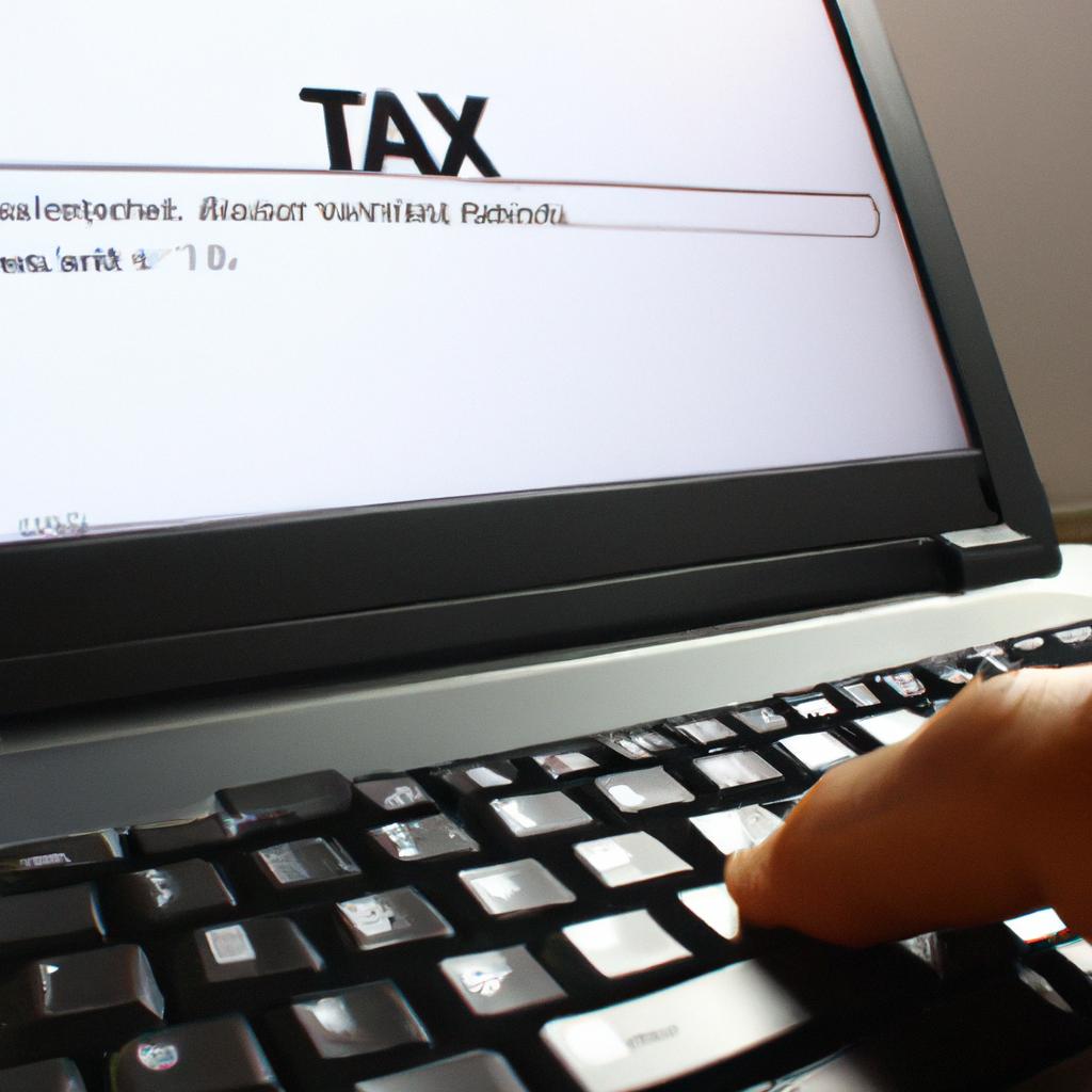 Person using tax preparation software